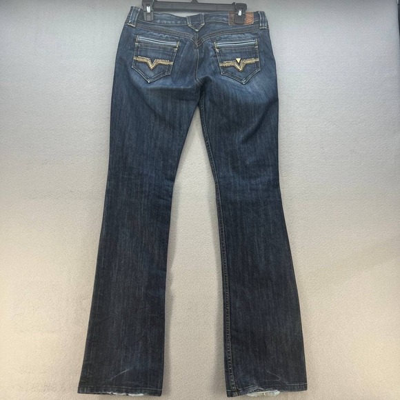 Guess Premium Women's Bootcut Embellished Denim Jeans Size 27 Low Rise - Picture 9 of 16